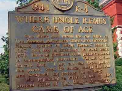 Where Uncle Remus Came of Age