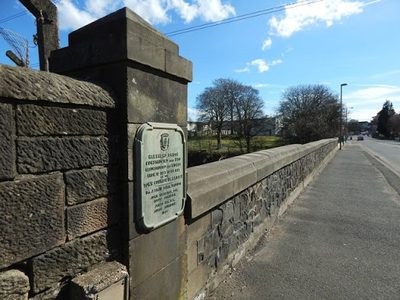 Plaque on Hawkhead Bridge