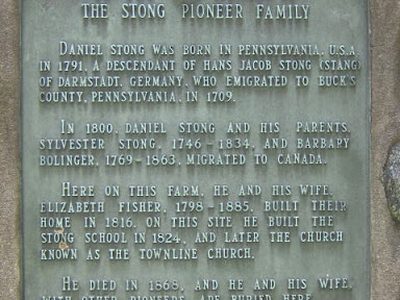 To the Memory of the Stong Pioneer Family