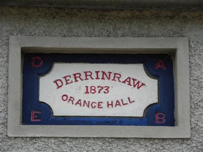 Plaque, Derrinraw Orange Hall