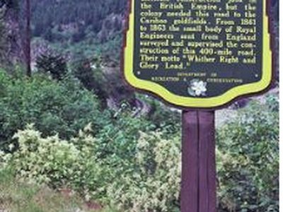 Cariboo Wagon Road (Sign missing)