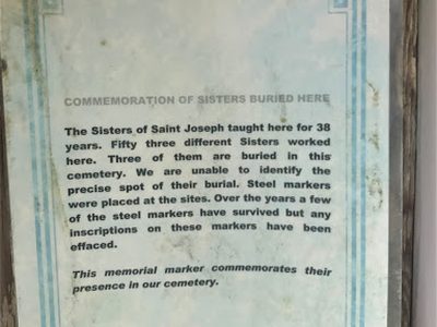 Commemoration of Sisters Buried Here