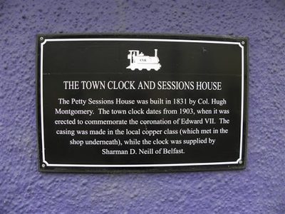 Plaque, The Town Clock and Sessions House