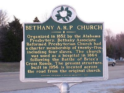Historical Marker at Bethany ARP Church