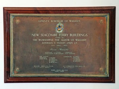 Seacombe Ferry Buildings plaque