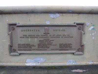 Plaque on Rochester Bridge