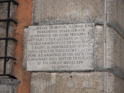 18th Century Do Not Litter Sign