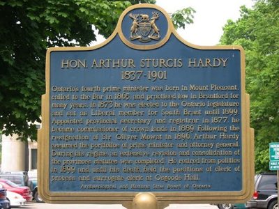 Honourable Arthur Sturgis Hardy 1837-1901