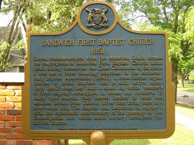 The Sandwich First Baptist Church 1851