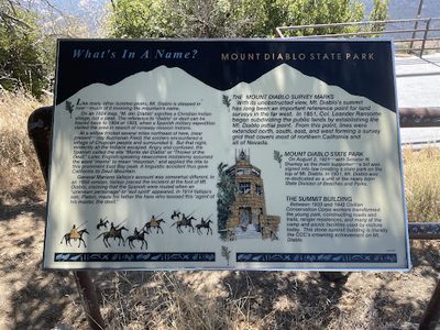 What's In A Name Mount Diablo State Park