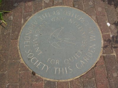Arundel Society garden plaque