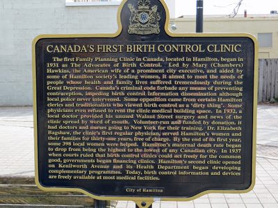 CANADA’S FIRST BIRTH CONTROL CLINIC