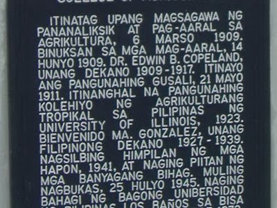 College of Agriculture historical marker