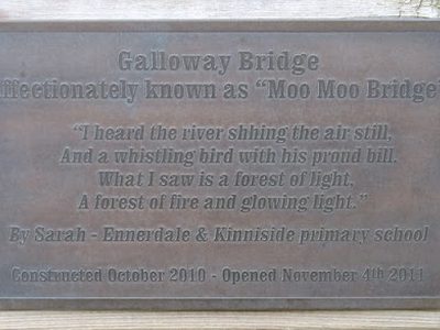 Galloway Bridge plaque