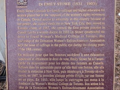 Dr. Emily Stowe (1831-1903)