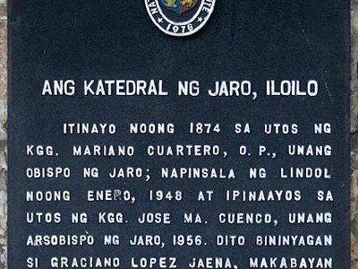The Cathedral of Jaro, Iloilo historical marker