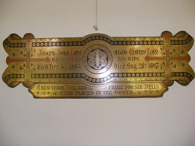 Plaque in St.Michael's Church,Peasenhall