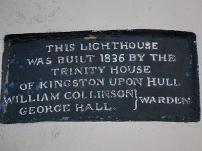A plaque at Paull Lighthouse