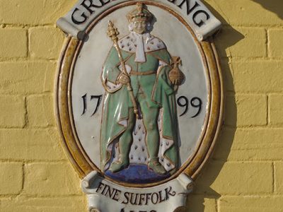 Greene King brewery plaque