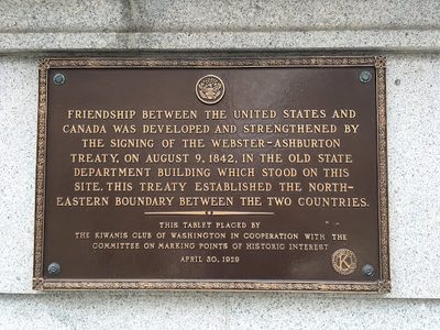 Between the United States and Canada