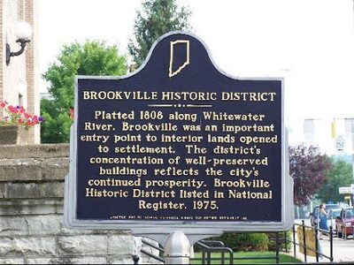 Historical Marker, Brookville Historic District