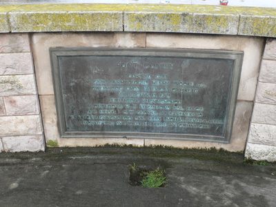 Commemorative plaque on Conwy Bridge