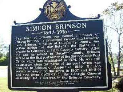 Simeon Brinson 1847-1918 (Side 2)