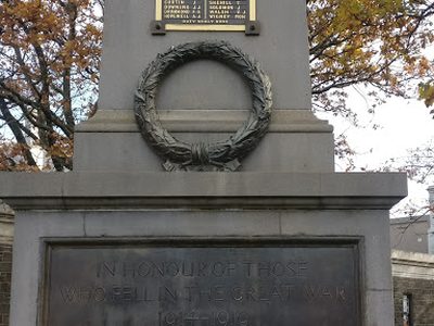 In Honour of Those Who Fell in The Great War 1914 - 1919