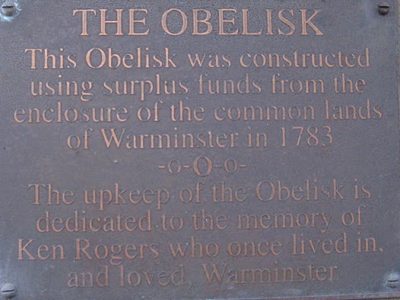Warminster Obelisk information