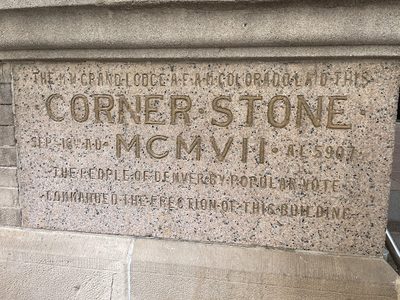 Grand Lodge Corner Stone Denver