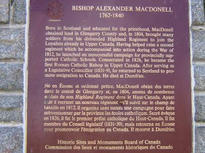 Bishop Alexander Macdonell 1762-1840