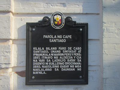 Cape Santiago Lighthouse historical marker