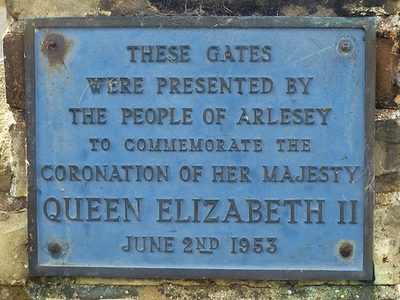 Commemorative plaque, St Peter's Church, Arlesey