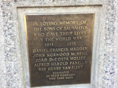 Sausalito WWI Memorial