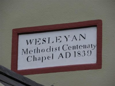 Plaque, Wesleyan Methodist Centenary Chapel