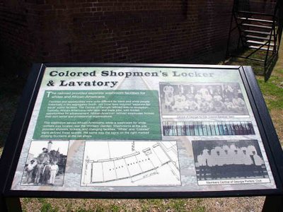 Colored Shopmen's Locker & Lavatory
