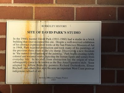 Site of David Park's Studio