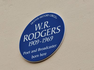 WR (Bertie) Rodgers plaque, Belfast