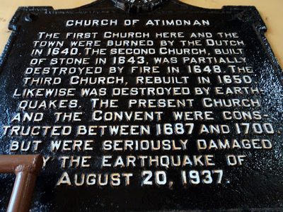 Church of Atimonan historical marker