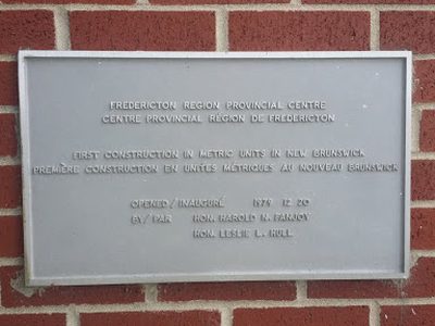 First Construction in Metric Units in New Brunswick