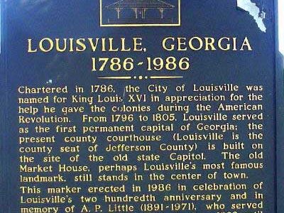 Louisville, Georgia 1786-1986