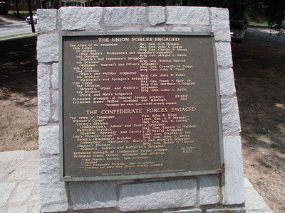 The Battle of Ezra Church - Plaque 6 - Forces Engaged