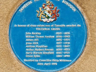 Victoria Cross Plaque, Ashton Town Hall