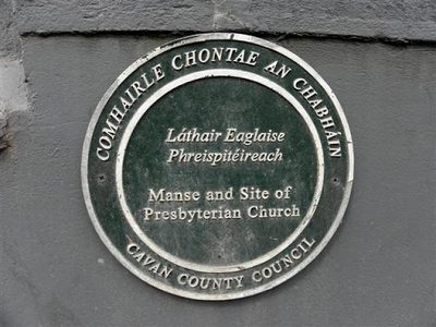 Plaque, Presbyterian Manse, Belturbet