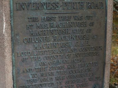 Plaque on the B9154
