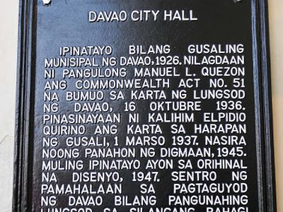 Davao City Hall historical marker