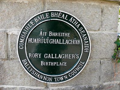 Plaque, Rory Gallagher's Birthplace