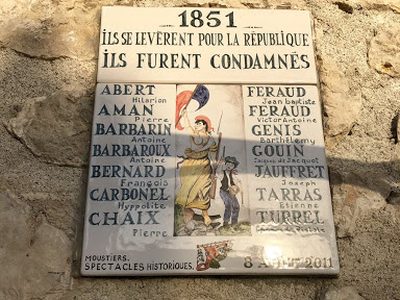 En mémoire aux victimes de la résistance au coup d état de Louis Napoléon Bonaparte