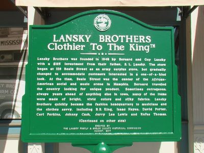 Lansky Brothers
Clothier to the King