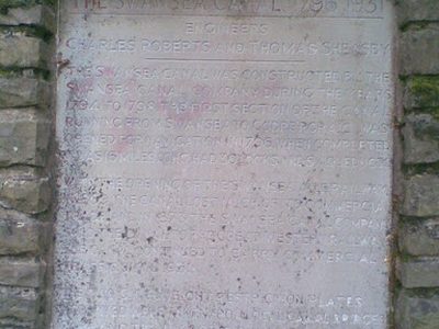 Swansea Canal Plaque